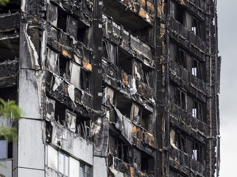 Fire damaged flats